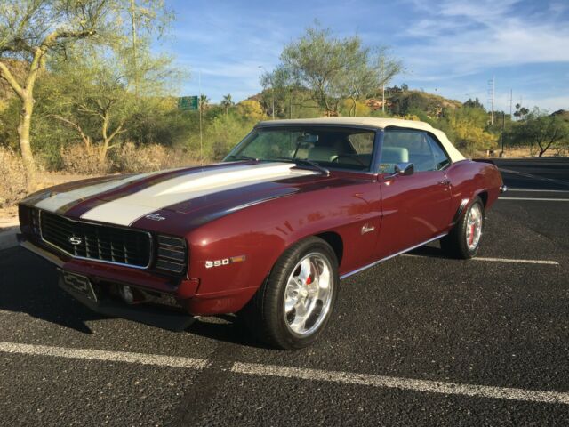 1969 Burgundy Chevrolet Camaro Convertible