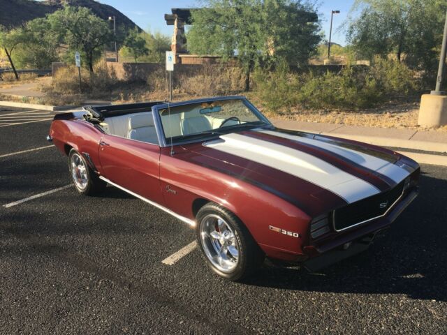 1969 Burgundy Chevrolet Camaro Convertible
