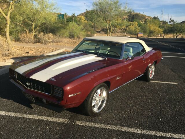 1969 Burgundy Chevrolet Camaro Convertible