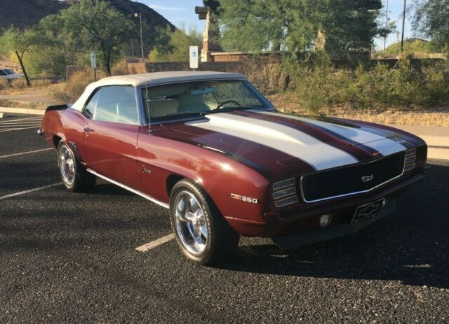 1969 Burgundy Chevrolet Camaro Convertible