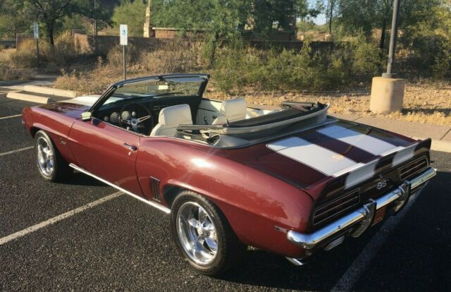 1969 Burgundy Chevrolet Camaro Convertible