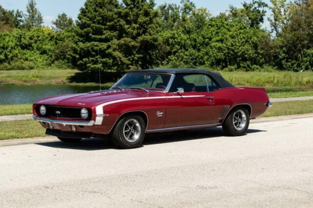 1969 Burgundy Chevrolet Camaro Convertible