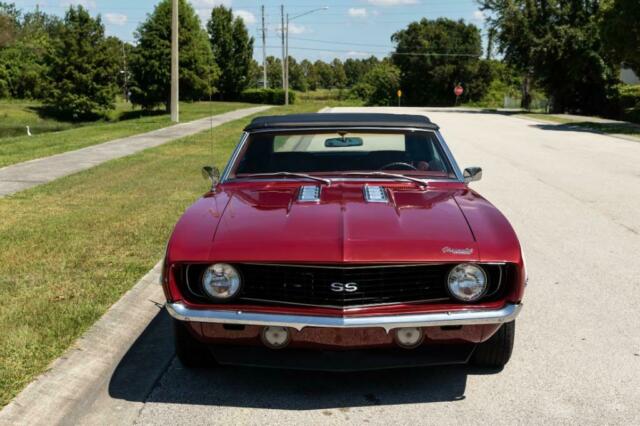 1969 Burgundy Chevrolet Camaro Convertible