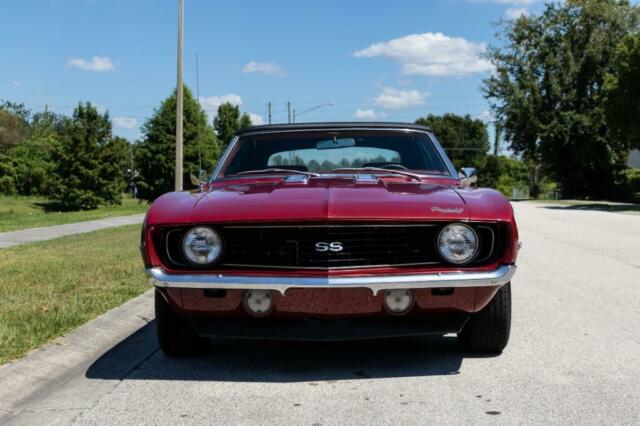 1969 Burgundy Chevrolet Camaro Convertible