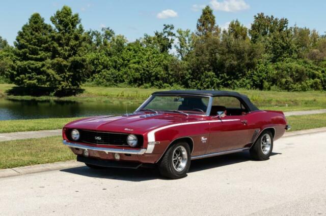 1969 Burgundy Chevrolet Camaro Convertible