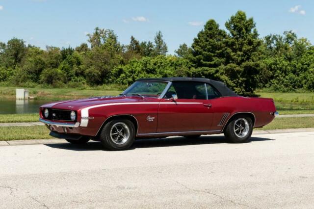 1969 Burgundy Chevrolet Camaro Convertible