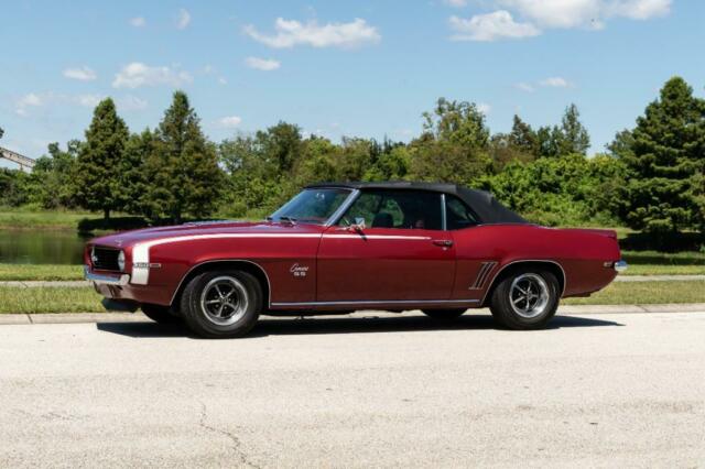 1969 Burgundy Chevrolet Camaro Convertible
