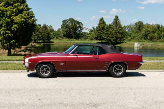1969 Burgundy Chevrolet Camaro Convertible