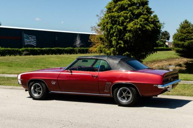 1969 Burgundy Chevrolet Camaro Convertible