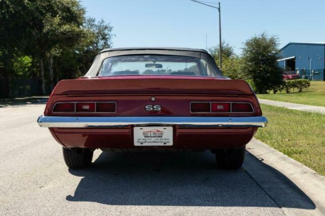 1969 Burgundy Chevrolet Camaro Convertible