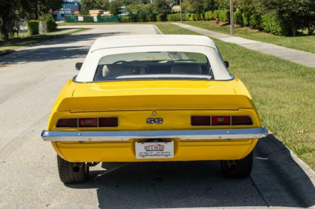 1969 Yellow Chevrolet Camaro Convertible