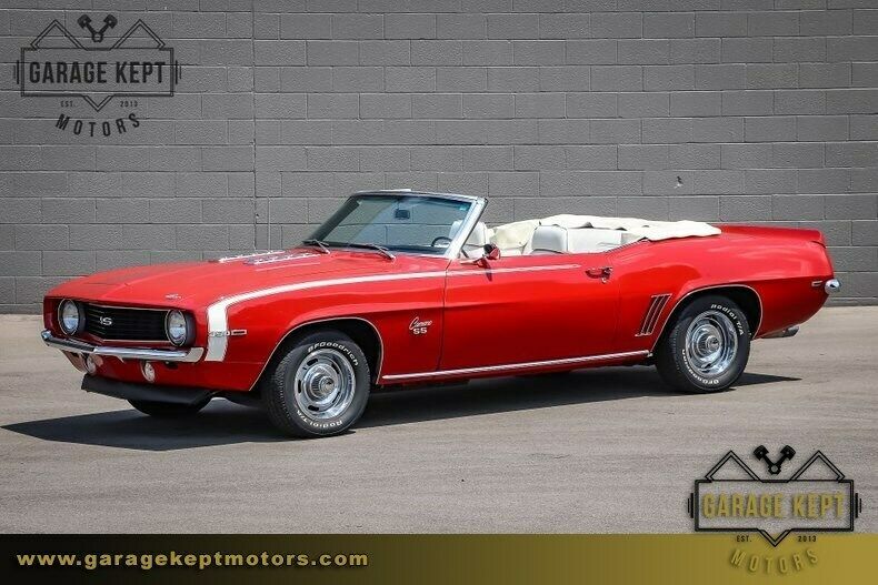 1969 Red Chevrolet Camaro Convertible