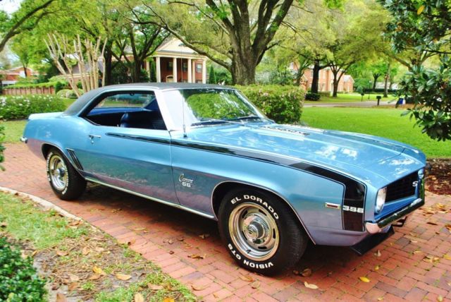 1969 Blue Chevrolet Camaro --