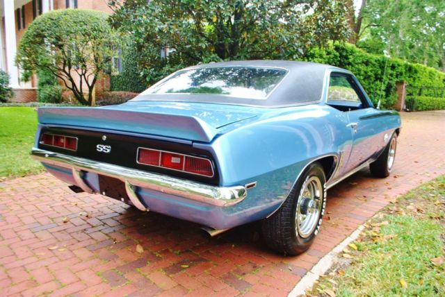 1969 Blue Chevrolet Camaro --