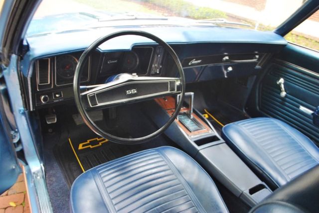 1969 Blue Chevrolet Camaro --
