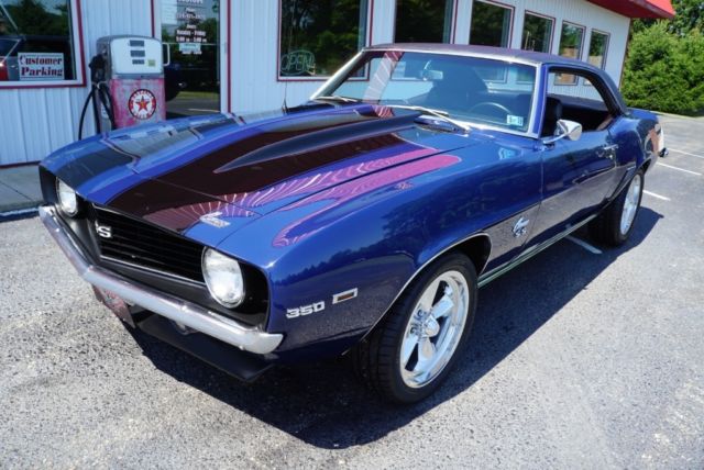 1969 Blue Chevrolet Camaro --