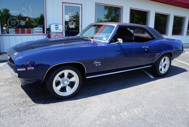 1969 Blue Chevrolet Camaro --