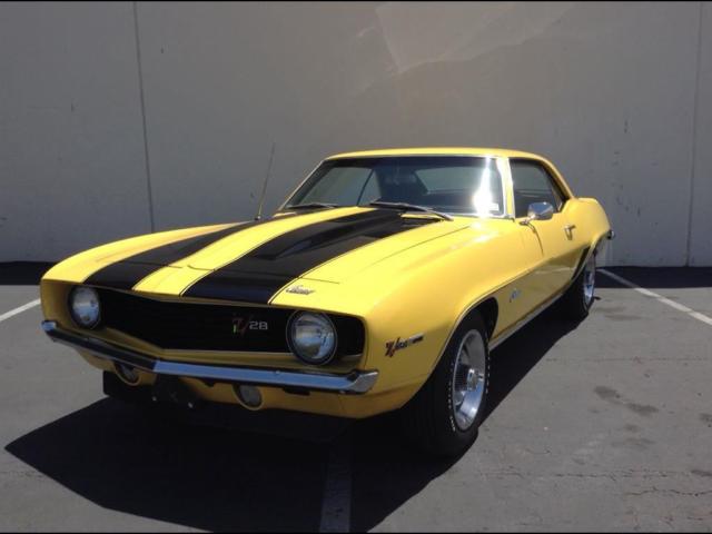 1969 Yellow Chevrolet Camaro Coupe