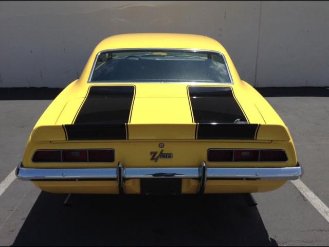 1969 Yellow Chevrolet Camaro Coupe
