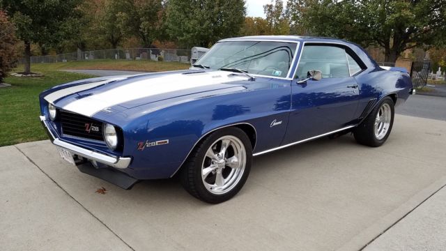 1969 Blue Chevrolet Camaro Coupe