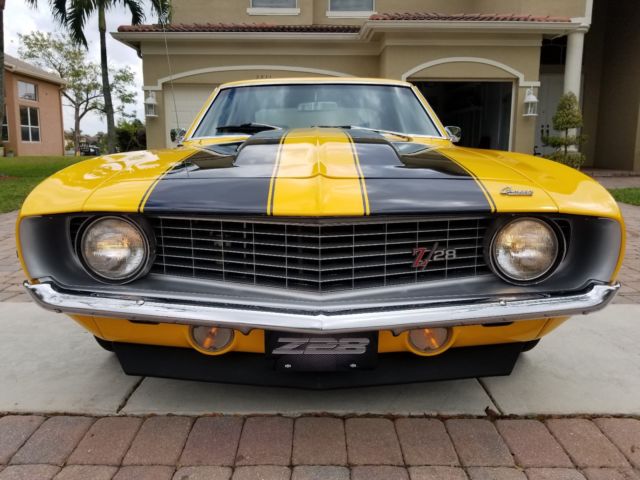 1969 Yellow Chevrolet Camaro Coupe