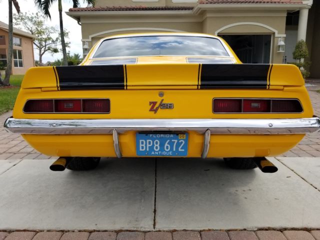 1969 Yellow Chevrolet Camaro Coupe