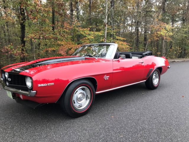 1969 Garnet Red Code 52 Chevrolet Camaro Convertible