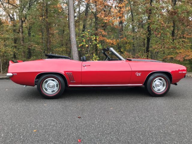 1969 Garnet Red Code 52 Chevrolet Camaro Convertible