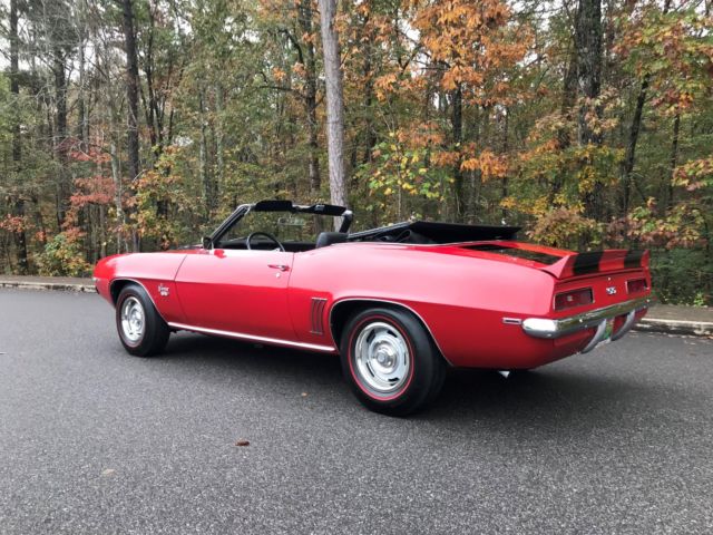 1969 Garnet Red Code 52 Chevrolet Camaro Convertible