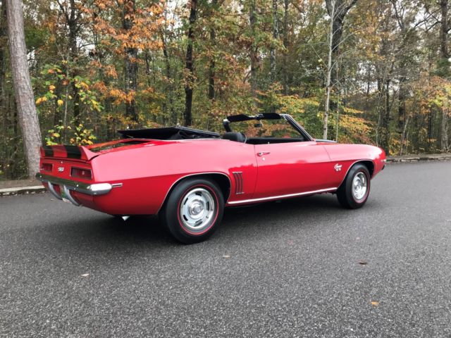 1969 Garnet Red Code 52 Chevrolet Camaro Convertible