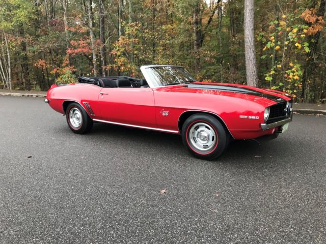 1969 Garnet Red Code 52 Chevrolet Camaro Convertible