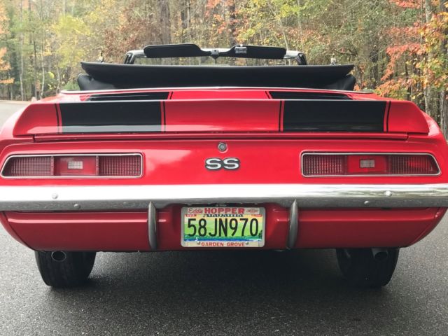 1969 Garnet Red Code 52 Chevrolet Camaro Convertible