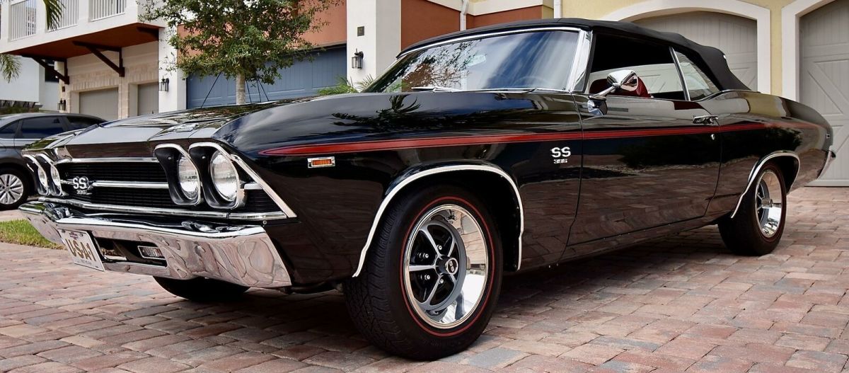 1969 Black Chevrolet Chevelle Conv 396/375 Convertible