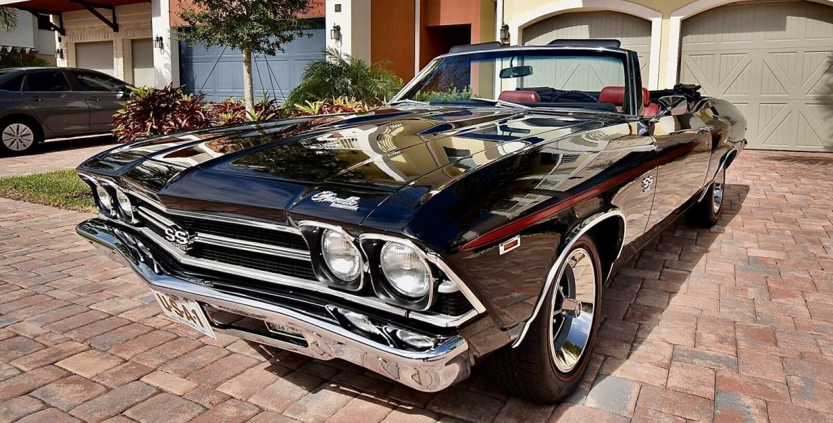 1969 Black Chevrolet Chevelle Conv 396/375 Convertible