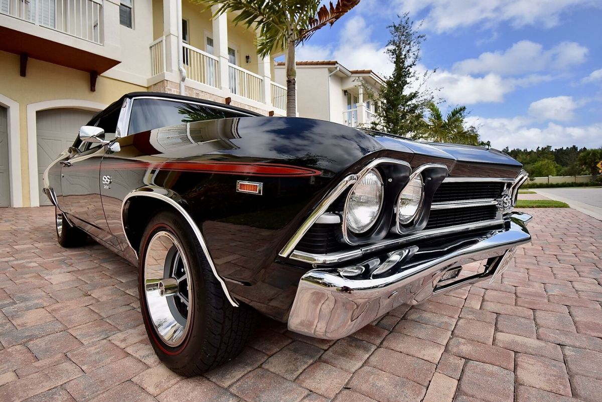 1969 Black Chevrolet Chevelle Conv 396/375 Convertible