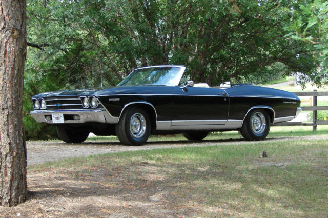 1969 Black Chevrolet Chevelle Convertible
