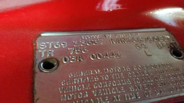 1969 Red Chevrolet Chevelle Coupe