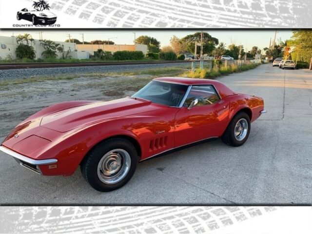 1969 Red Chevrolet Corvette Convertible
