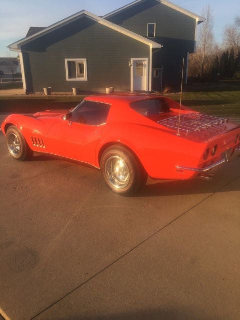 1969 Orange Chevrolet Corvette Coupe