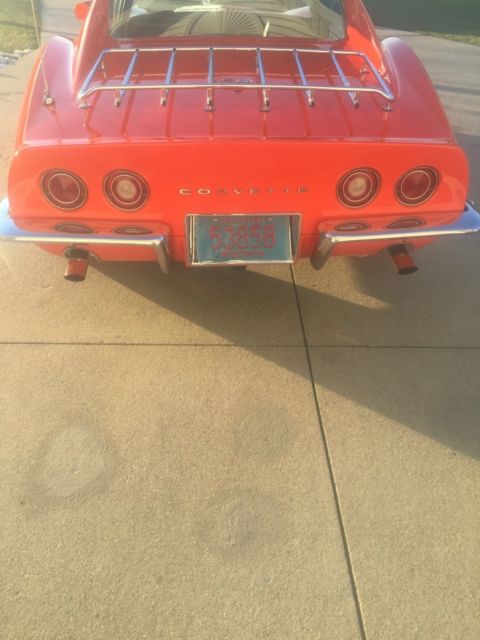 1969 Orange Chevrolet Corvette Coupe