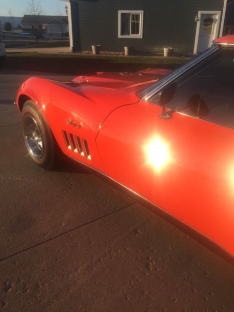 1969 Orange Chevrolet Corvette Coupe