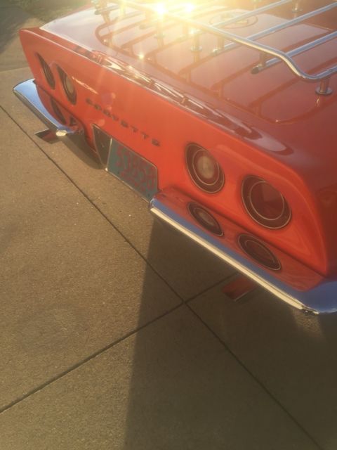 1969 Orange Chevrolet Corvette Coupe