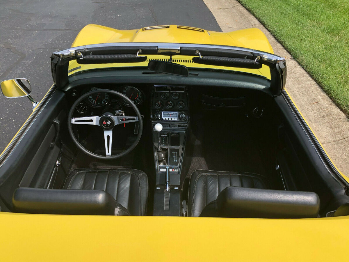 1969 Yellow Chevrolet Corvette Convertible