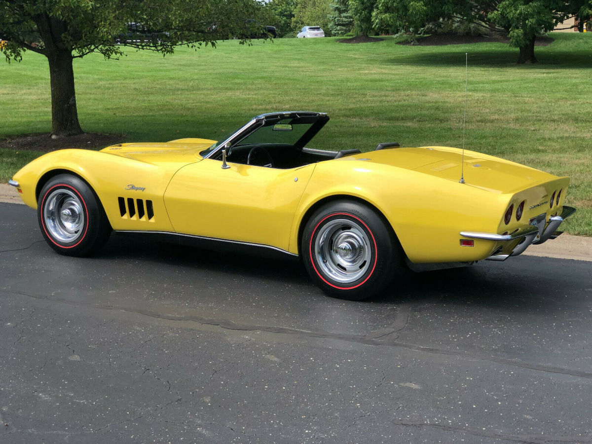1969 Yellow Chevrolet Corvette Convertible