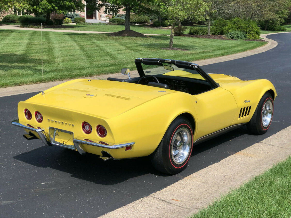 1969 Yellow Chevrolet Corvette Convertible