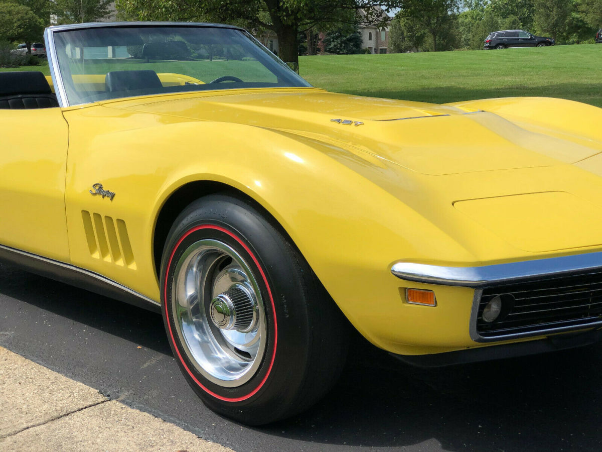 1969 Yellow Chevrolet Corvette Convertible