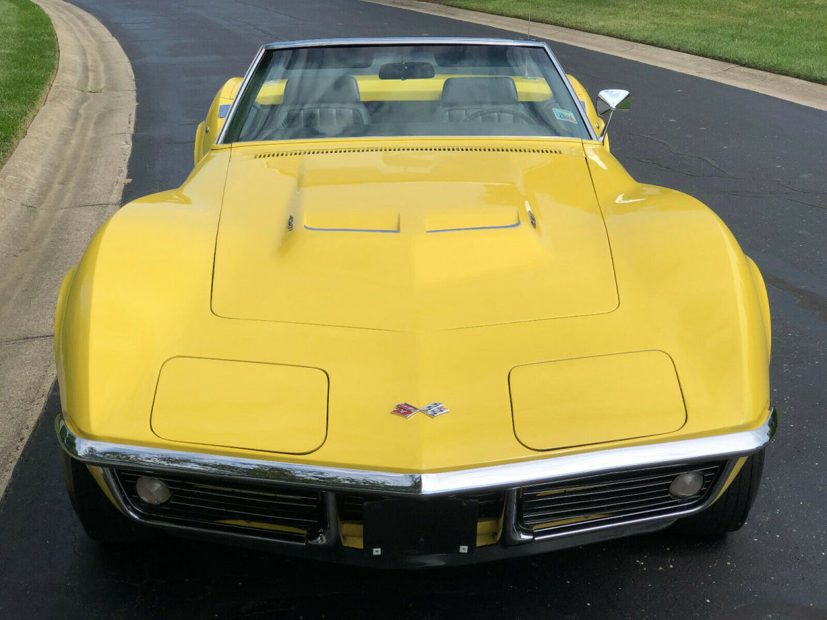 1969 Yellow Chevrolet Corvette Convertible