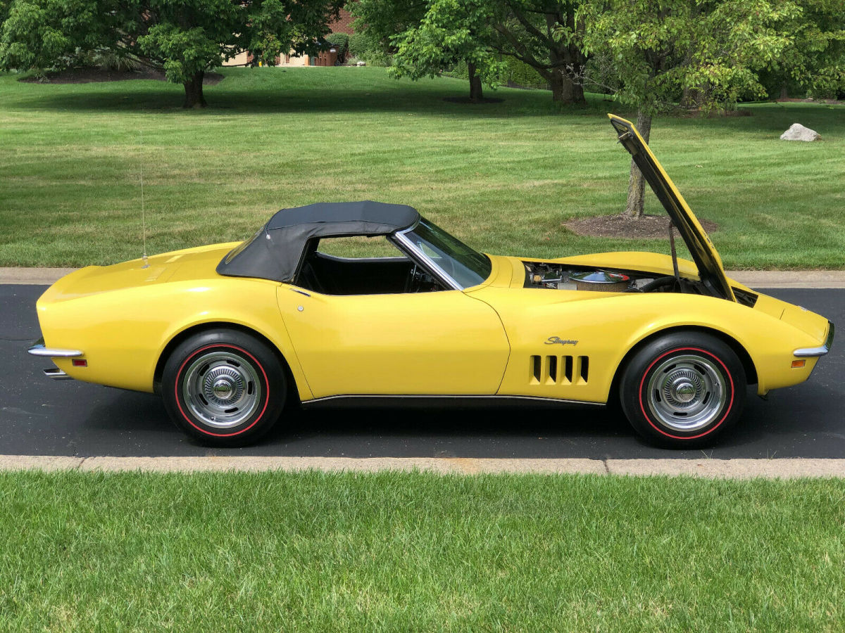 1969 Yellow Chevrolet Corvette Convertible