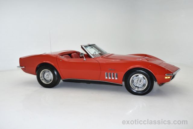 1969 Red Chevrolet Corvette convertible