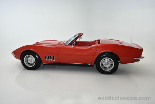 1969 Red Chevrolet Corvette convertible